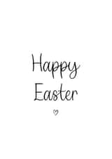Classic Easter Card - Happy Easter - Simple created by Kalm Lettering