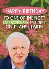 Cute Birthday Card - David Attenborough - Planet Earth created by Giddy Kipper