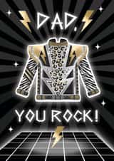 Cool Glam Rock Jacket - Dad - Father's Day Card - Dad, You Rock! created by Dan Bang Studio