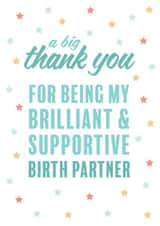 Cute Thank You Card - Birthing Partner created by bump birth & baby 2020