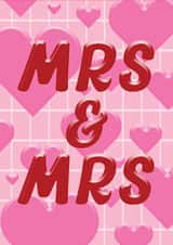 Mrs & Mrs LGBTQA+ Wedding Card - Queer Engagement Card - Same Sex Wedding created by Maddison Ball