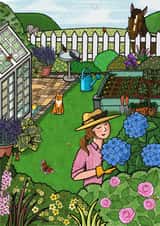 Cute Birthday card for keen Gardener created by Homebird Art