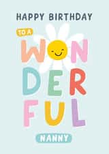 Cute Birthday Card - Daisy - Wonderful Nanny created by Macie Dot Doodles