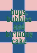 Cute Birthday Card for Best Friend - Birthday Cake - Tartan Print created by Maddison Ball