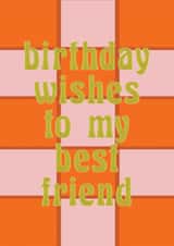 Cute Birthday Card for Best Friend - Birthday Wishes - Tartan Print created by Maddison Ball