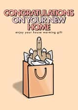 Rude - New Home Card - Middle Finger Gift Bag created by fyou cards