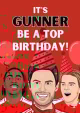 Punny Birthday Card - Gunners - Arsenal created by Original Fox Cards