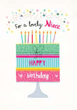 Cute Birthday Card - Niece - Cake created by Pencilface