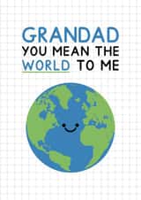 Cute Father's Day Card - Grandad - Mean the World to Me created by Jeff and the Squirrel