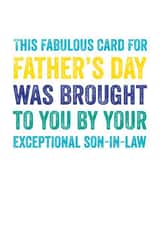 Fabulous Father's day card - Son in Law created by Do You Punctuate?