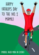Funny Father's Day Card - MAMIL - Cyclist created by Poppy & Mabel
