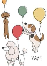 Doggies. Cute dog card for any occasion. Ideal for dog lovers. created by Summer Martin