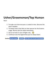 Usher/Groomsman Card created by Possco