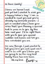 Cute Fathers Day Card - To Daddy From The Bump - Father To Be Card From Baby created by P