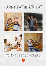 Personalised Father's Day Photo Card created by @hollielonglanddesigns - Cute Father's Day Card - Best Bonus Dad