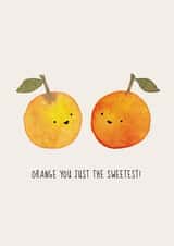 Anniversary Valentines card for your sweetheart! - Orange - Sweet - Sweetest created by Livpaintsbuildings
