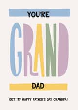 Punny Fathers Day Card for a great Grandfather - Grand Dad - Hand Lettering created by letterfix