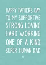 Fathers Day Card for Your Super Human Dad - Best Dad Card - Top Dad Card created by @HurrayHaus