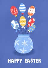 Cute Easter card for your family - Pretty eggs created by Anna Bencic