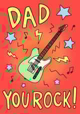 Father’s Day Card for Dad - Rock - Music - Rockstar - You Rock created by Fantastical Fun Shop