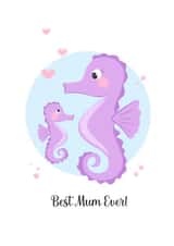 Cute Mothers Day card to the best Mum ever! created by Beach Life Studio