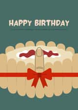 Rude Birthday Cake Card - F*ck you for friends and siblings- Scottish Slang created by F*ck You Cards