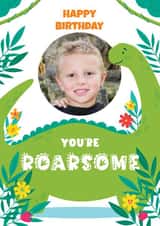 Personalised Birthday Photo Card created by Sentimentia - Cute Birthday Card - Dinosaur - You're Roarsome