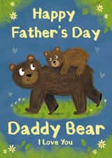 Happy Father's Day Daddy Bear created by Holly Bushnell Illustration