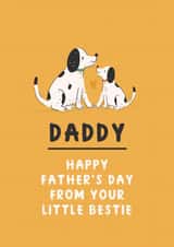 Cute Father's Day Card for Daddy - Dog Dad Little Bestie created by Abbie Imagine