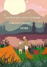 Heartfelt Father's Day Card - Fisherman created by Original Fox Cards