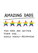 Heartfelt Father's Day Card - Amazing Dads - LGBTQ+ created by Nicola Watson