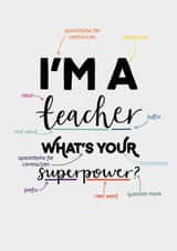 Teacher superpower - thank you  - end of term created by Debi Marks