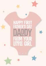 Cute Father's Day Card - First - Little Girl created by Poppy Lane