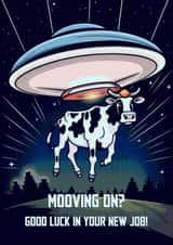 Mooving On? - Fun alien abduction card for someone with a new job created by Thanksy