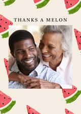 Personalised Thank You Photo Card created by thortful - watermelon melon Thank You Personalised Photo Card 22147
