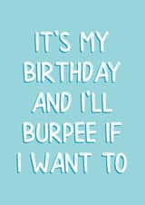 Funny birthday card for your gym buddy. created by Fierce Females Club