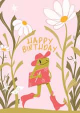 Cute Birthday Card - Frog created by Kitty Strand