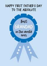 Cute Father's Day Card - Best Grandad Award - First created by Word Up Creative