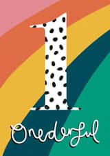 Cute Birthday Card - 1st - Onederful created by Seabird Studio