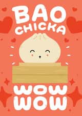 Cute Anniversary card - Bao Chicka Wow Wow created by Matt Joyce