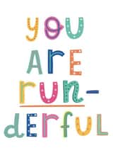 Cute Good Luck/Well Done Card - Marathon - Runderful created by Cate Creates