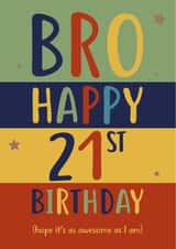 Brother Happy 21st Birthday cheeky card created by Studio Peers