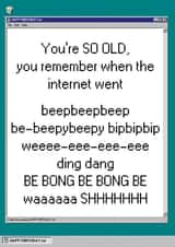 Cheeky Birthday Card - Dial-up Internet - 90s Retro created by Telephasic