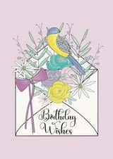 Pretty floral birthday wishes card created by Marie Goodchild