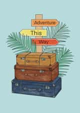 Travelers leaving card created by Marie Goodchild