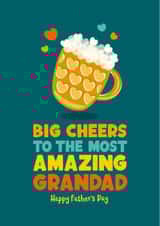 Cute Grandad Father’s Day card for the most amazing Grandad – Big Cheers created by The Typecast Gallery