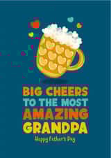 Cute Grandad Father’s Day card for the most amazing Grandpa – Big Cheers created by The Typecast Gallery