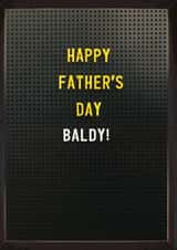 Funny Father's Day Card - Peg Letter Board - Baldy created by Brainbox Candy