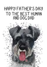 Cute Father's Day Card - Best Dog Dad created by Schnauzer Scribbles