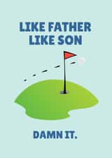 Funny Father's Day Card - Golf - From Son created by PopDogShop